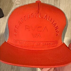 RVCA orange and Gray Cap